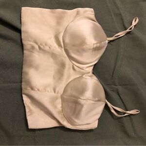 Sincerely Jules Cream Satin Bra Top